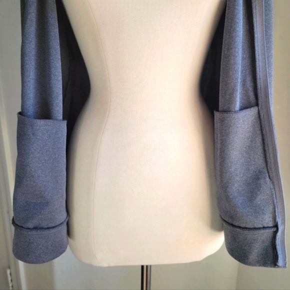 All Sport Full Zip Jacket Lightweight Womens Size Medium Gray Inside Pockets - Picture 7 of 9